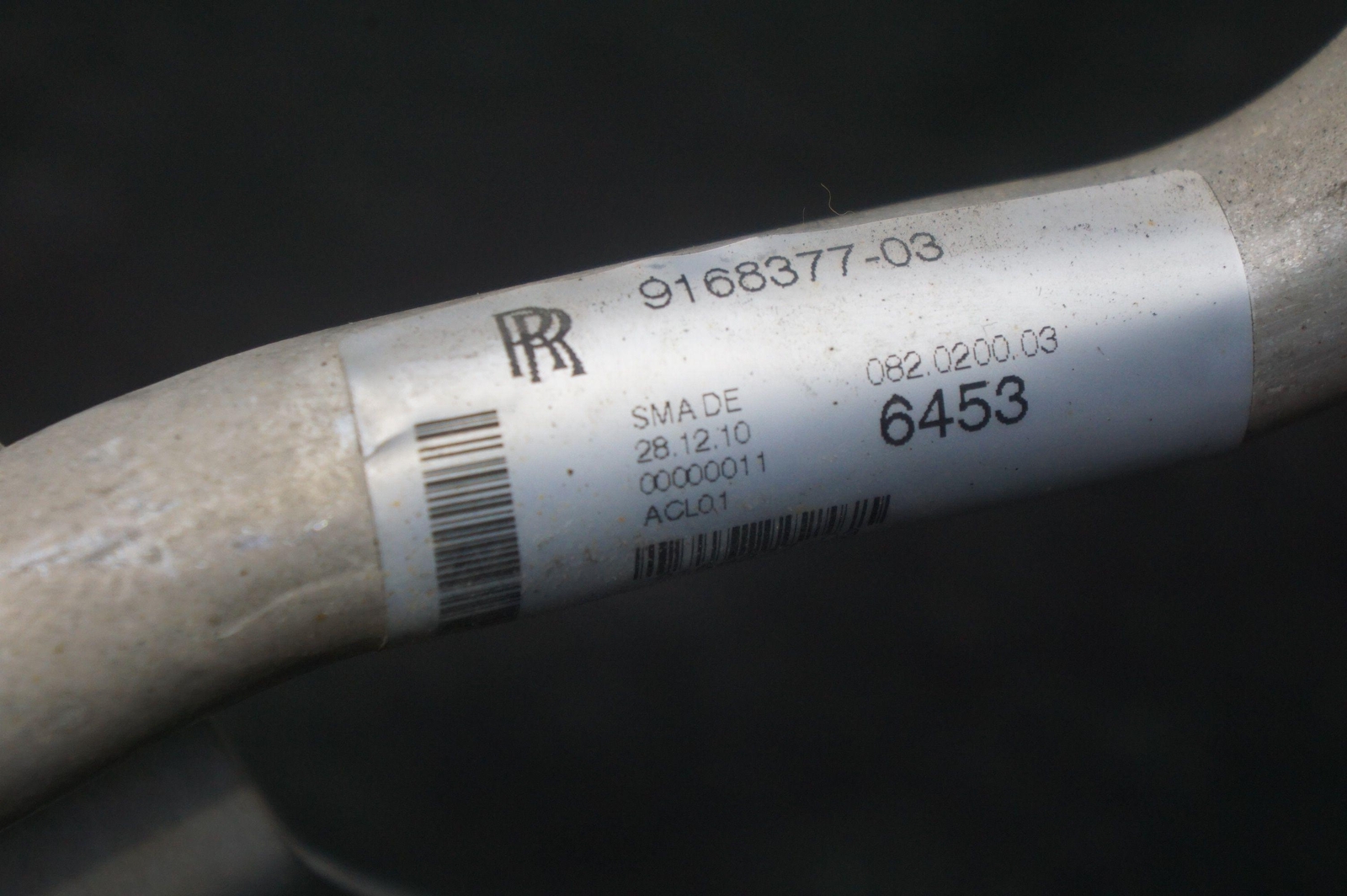 AC Air Conditioning Line Hose Pipe 64509168377 Rolls Royce Ghost Series I 09-14