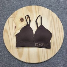 DKNY Womens Trendy Everyday Wirefree Wireless Seamless Bra Small Size Brown