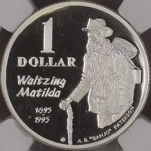 AUSTRALIA. 1995, Dollar, Silver - NGC PF69 - Top Pop 🥇 Waltzing Matilda RARE