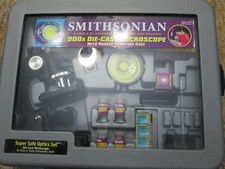 SMITHSONIAN 900X Die-Cast Microscope w/Carrying Case, Accesories  User Manual