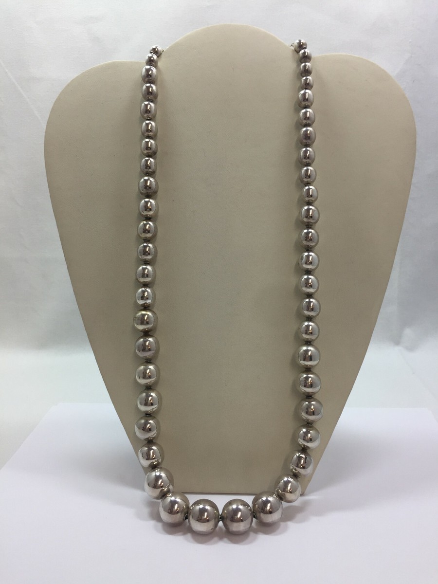 Vintage Taxco Graduating Bead Strand String Chain Necklace 