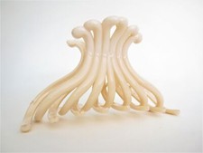 Large cream nude acrylic hair claw clip for medium thick hair