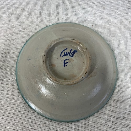 Vintage Moroccan Hand Painted Bowl Fez? Pottery Ceramic Art Wall Art 7.75” Color - Picture 9 of 11
