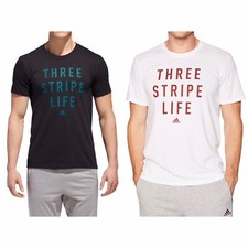 NWT Men s Adidas Three Stripe Life Tee Size S,L MSRP 25