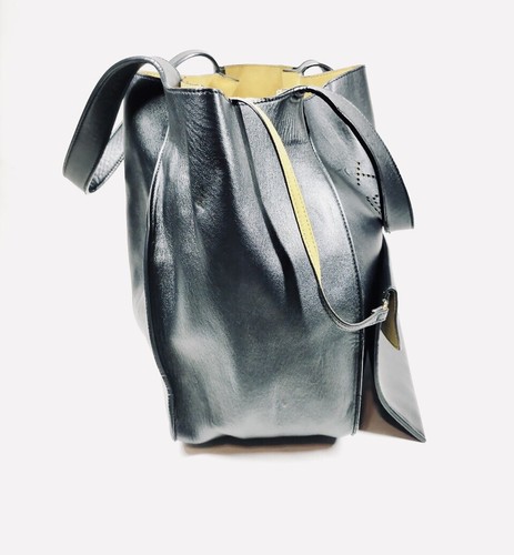 STELLA McCARTNEY  Perforated Logo Tote Bag Handbag with Pouch Large BLACK - Picture 3 of 24