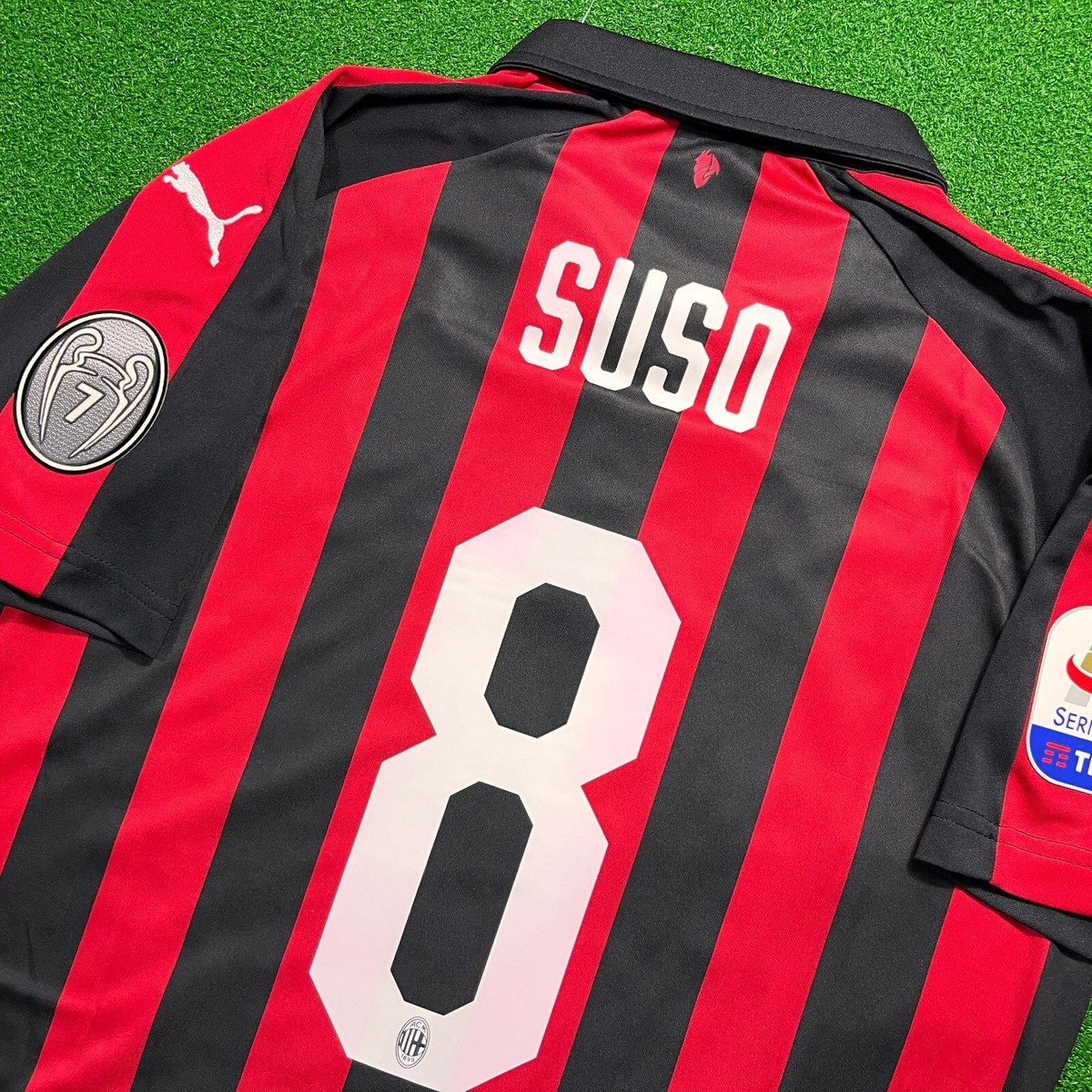 Suso 18/19 AC Milan Home Soccer Jersey ltalia Seria A Puma