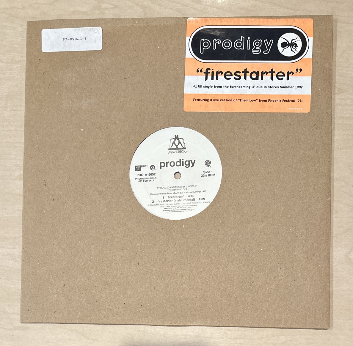 Prodigy Firestarter 12" Vinyl Promo Single Empirion Mix VG+ (S102) eBay