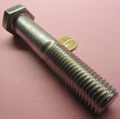 18-8 A2 Stainless Steel Bolt, PT, Metric, M24 x 3 x 120 mm Length, 1 pc