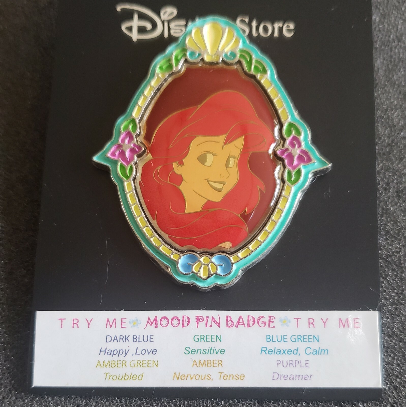 Japan Disney Store JDS - Little Mermaid - Princess Ariel Mood Frame Pin  12833 | eBay