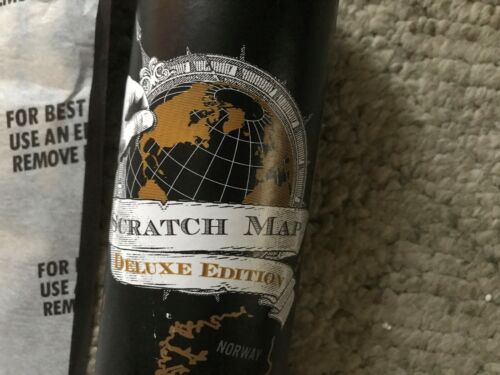 Scratch Off Weltkarte Poster offene Röhre nicht zerkratzt 23" x 32" Luckie's Of London - Bild 11 von 11