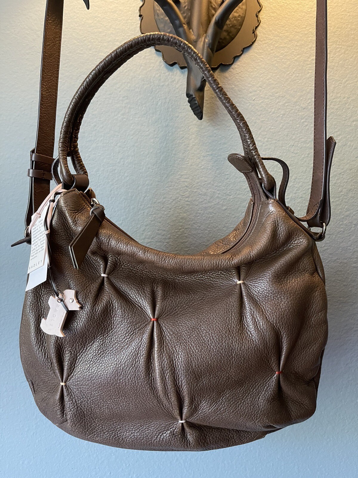 brown leather radley handbag
