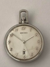 Seiko Vintage Pocket Watch Mechanical Manual Open Face 38mm Japan