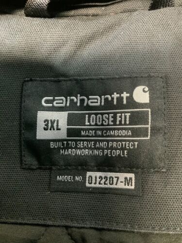Carhartt Full Swing Jacket 3XL Black Full Zip Quilt Lined Workwear Soft Shell - Picture 3 of 4