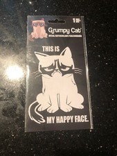 Grumpy Cat Car Window Decal This Is My Happy Face New