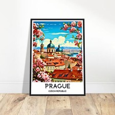 Prague Travel Print Prague Poster Czech Art Print Czech Republic Lover Gift
