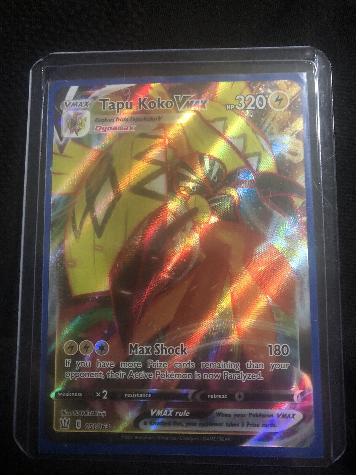 Tapu Koko Vmax - 051/163 Battle Styles FULL ART Dynamax Pokemon - MINT