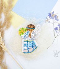 DIY Jewelry making kit Pin Brooch Ukrainian girl Handmade Brooches