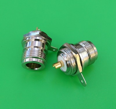 (2 PC) N Female Bulkhead Solder Connector - USA Seller
