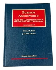Business Associations Cases and Materials on Agency, Partnerships, LLCs & Corp