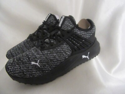 BOY`S PUMA PACER FUTURE DOUBLEKNIT ATHLETIC SNEAKERS SIZE 7C NEW BLACK