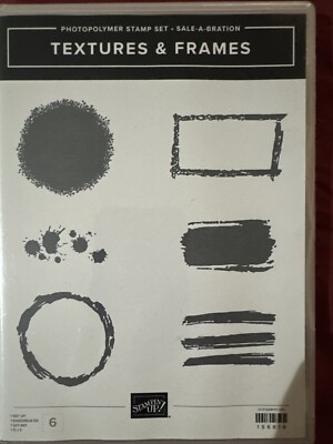 TEXTURE & FRAMES Stamp Set Stampin Up Shapes Splatter Rectangle Circle Lines