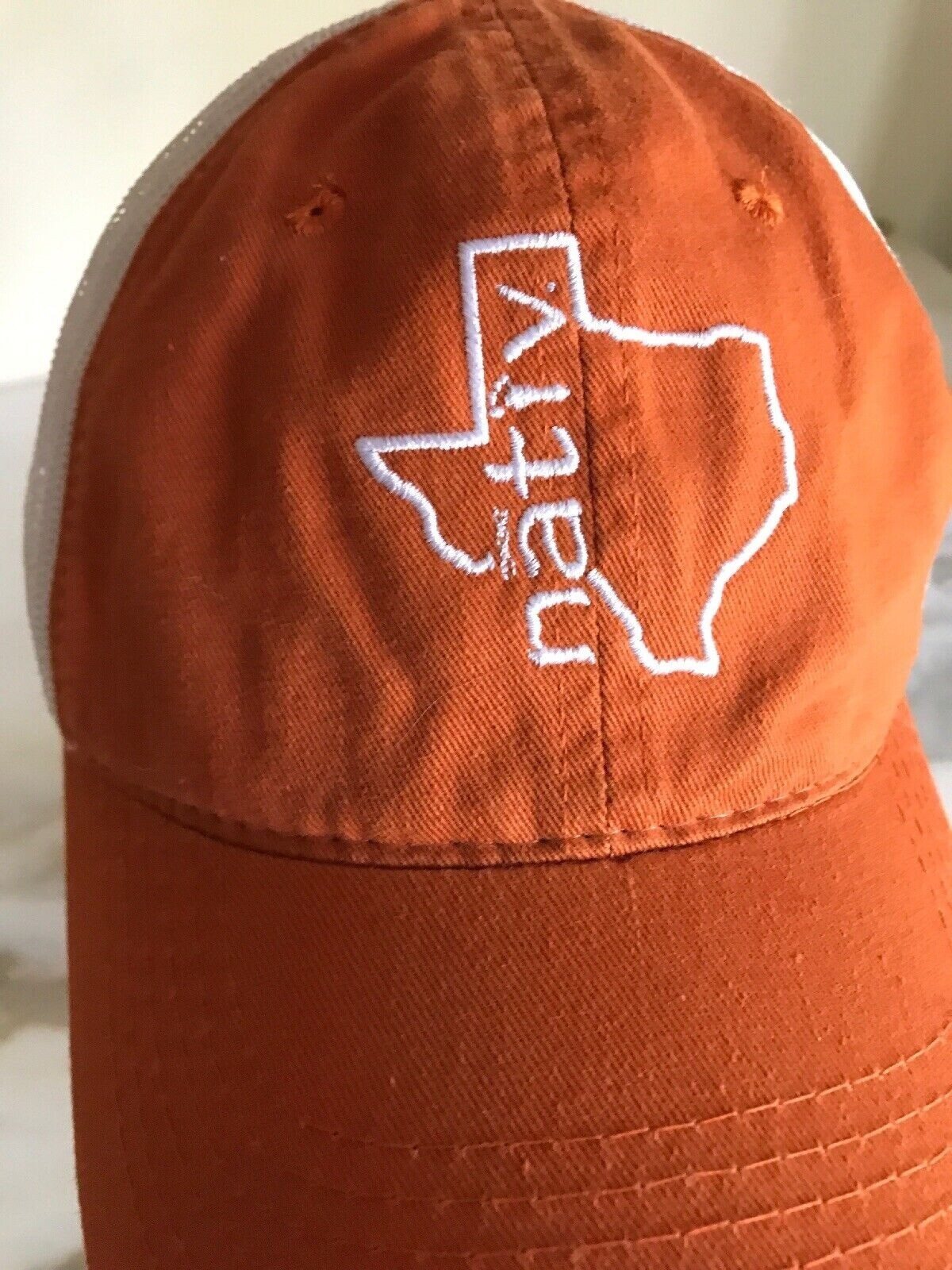 Native Texas Orange Snapback Hat Cap Meshback Tru… - image 2