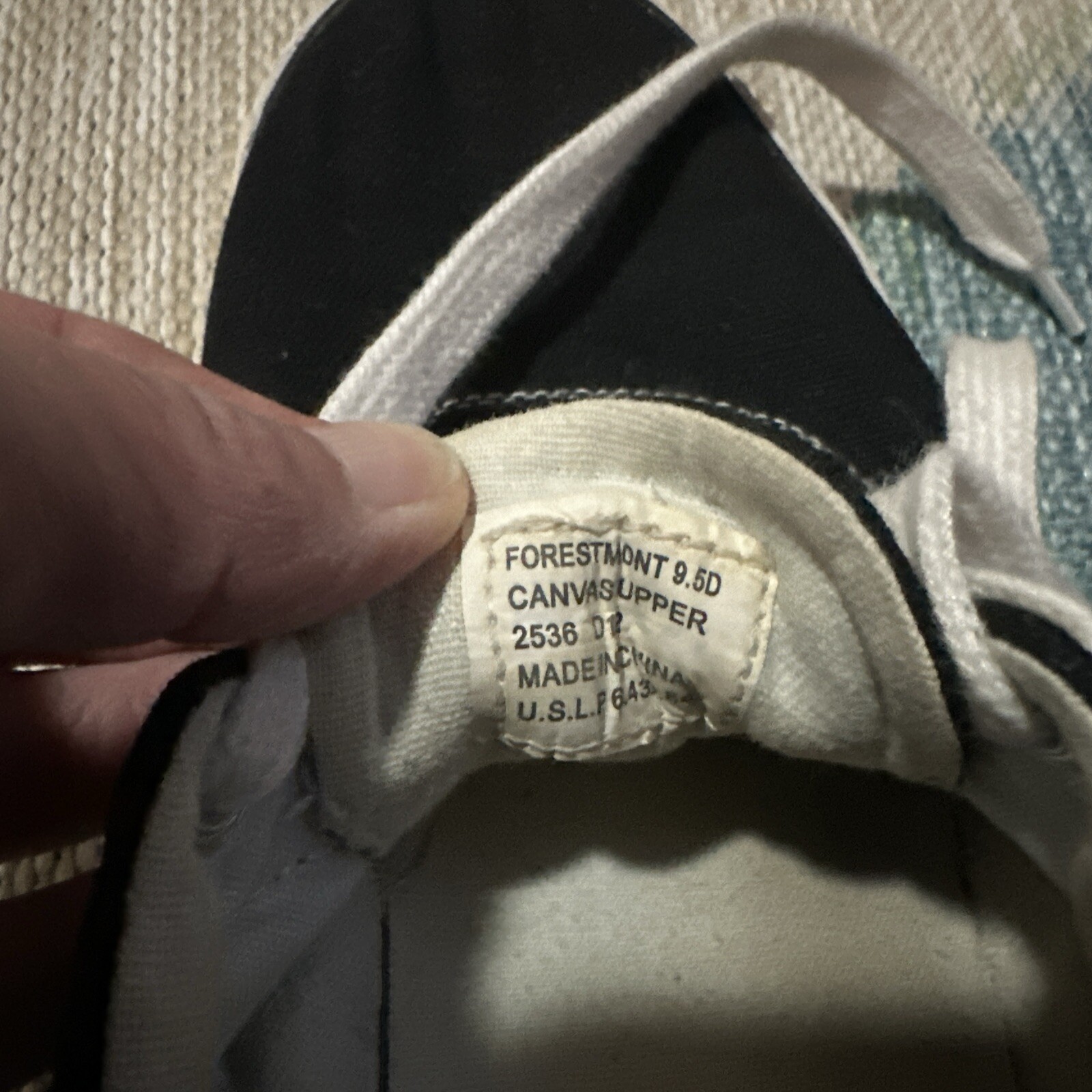 PONY Polo Ralph Lauren scarpa da tennis in tela Forestmont taglia 9 5 uomo blu navy