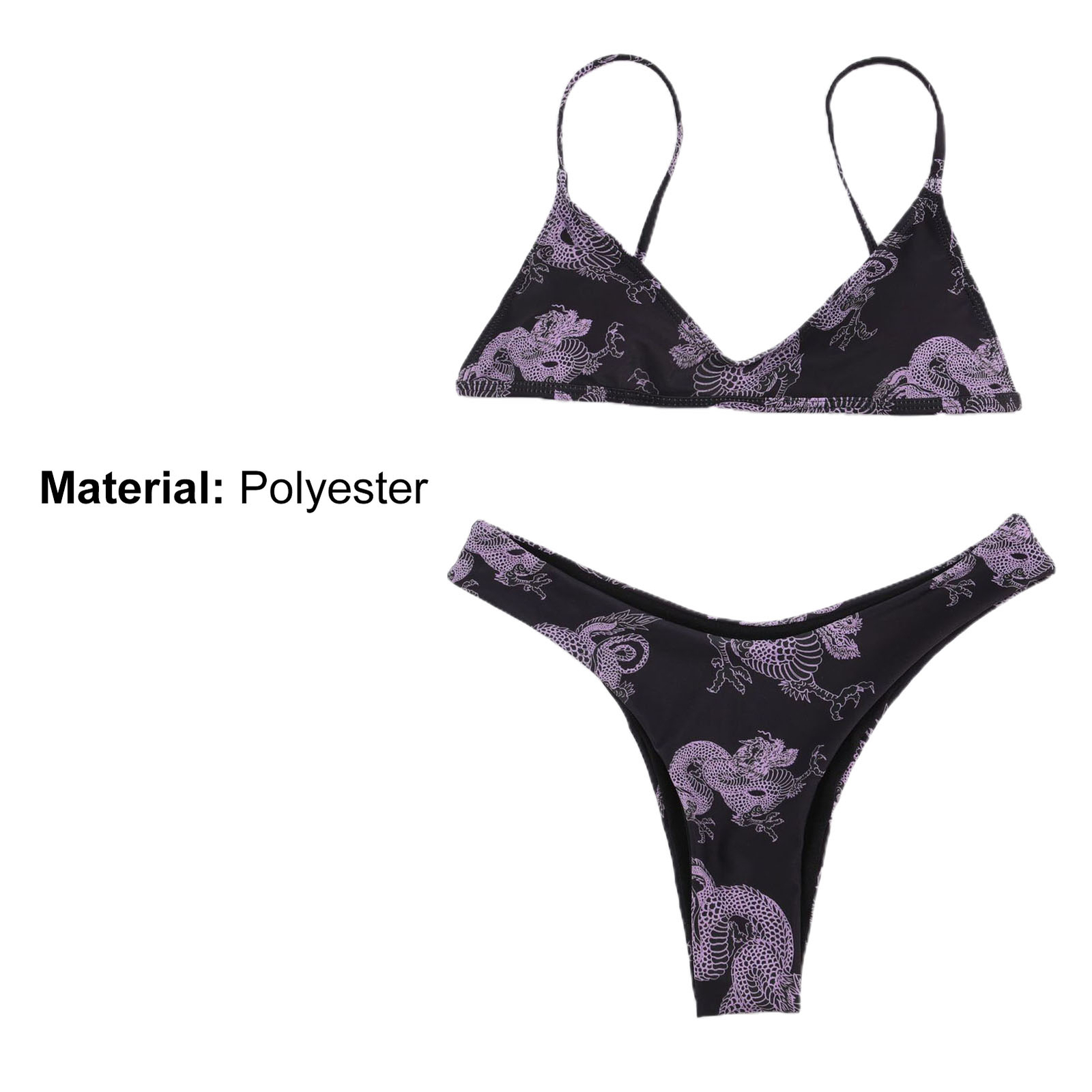 3pcs/set Bikini Set Padded Comfortable Low Waist Bathing Suit Long