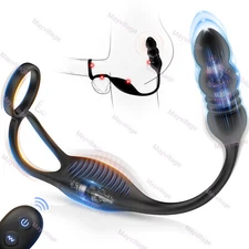 Male Prostate Massager Vibrator Thrusting Anal Butt Plug Dildo Sex Toys for Men