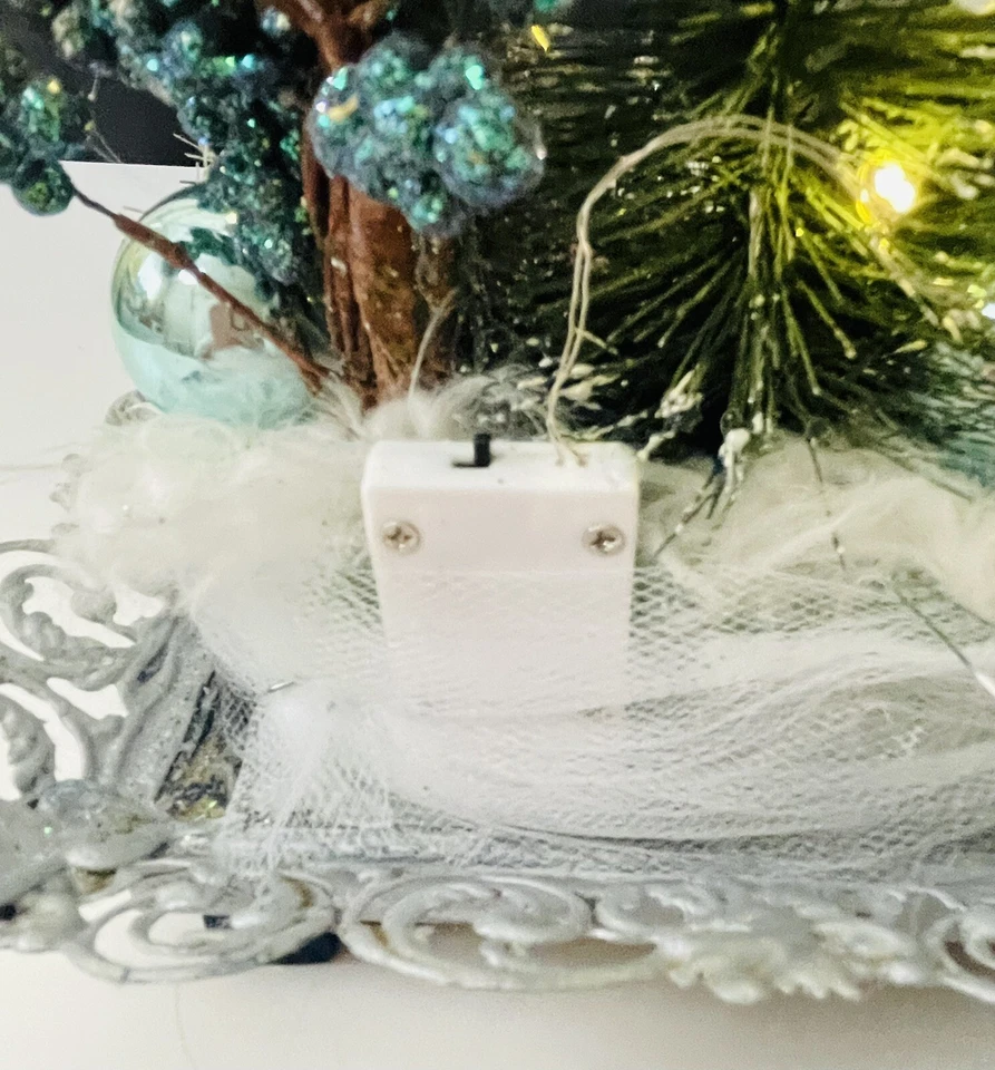 Винтажный рождественский гном ночник декор с волшебными огнями ручной работы праздничный декор - Изображение 2 из 4