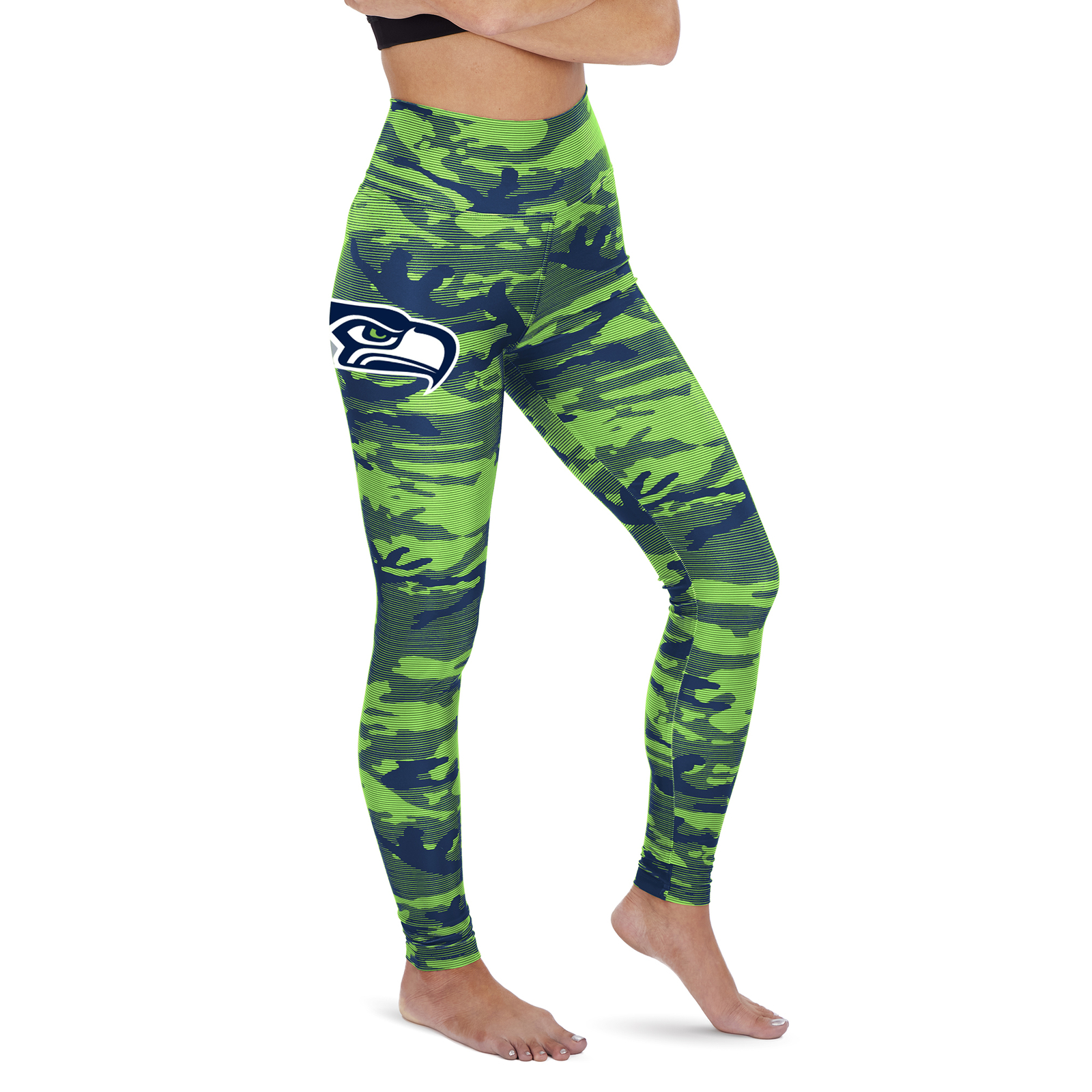 Женские камуфляжные леггинсы Zubaz NFL Seattle Seahawks Lines