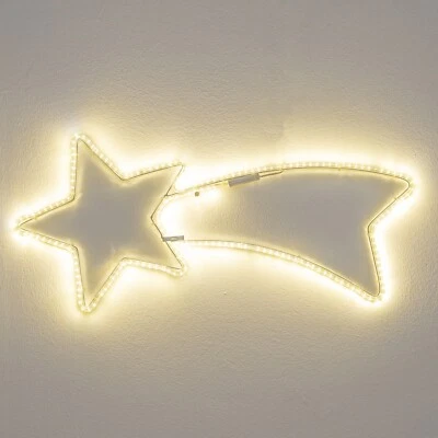 LOTTI IMPORTEX Lotti Stella Cometa Luminosa 65x28 cm con 192 LED Bianco Caldo Telaio in Metallo