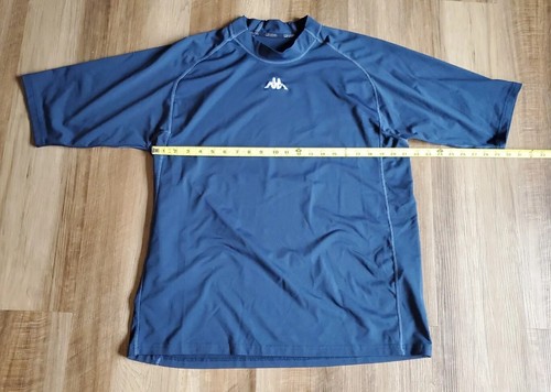 Kappa Shirt Mens Size M/L Blue Workout Performance Gym Stretch Training *READ* - Picture 6 of 7