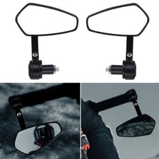 Pair Of 7/8" Motorcycle Handle Bar End Mirrors Universal Racer Motorbike UK