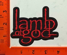 Lamb of God Patch Embroidered Iron-On Metal Band Logo Rock Badge