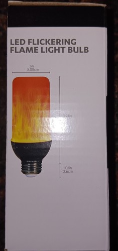 LED Flame Effect Light Bulb- Simulated Nature Fire Flicker Lamp, E26 USA Base - Picture 2 of 3