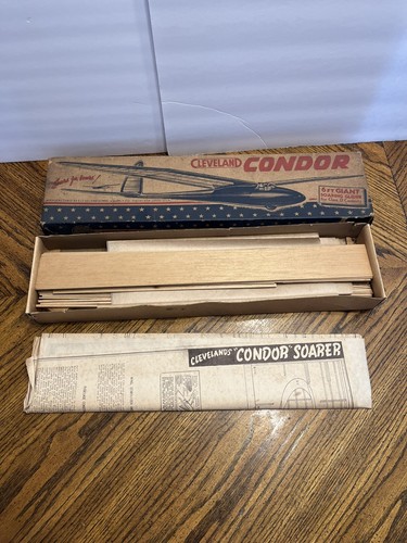 Vintage 1940er Cleveland Condor Balsaholz 6" Segelflugzeug Flugzeug Bausatz - Bild 6 von 12