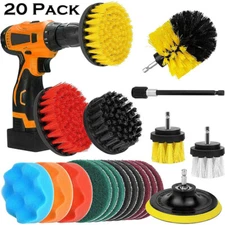 Drill Brushes Set 20pcs Tile Grout Power Scrubber Cleaner Spin Tub Shower Wall