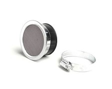 Luftfilter Superflach Chrom D=75mm, H=18mm AW 50mm Roller, Moped, Motorrad, Quad