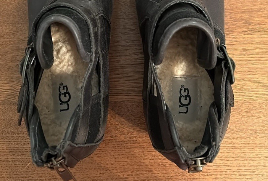 UGG Patsy Black UggPure Shearling Lining Ankle Bo… - image 3