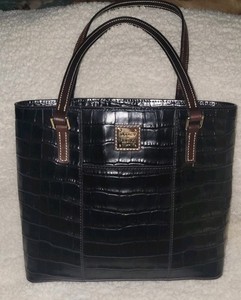 Borsa A Mano Dooney & Bourke Kirby Small Charleston Shopper - Colore Blu Notte, Design Americano Con Tasche Multiple