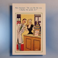 Comic Postcard C1975 Blonde Boobs Grocery Store Letchy Manager Plums TROW