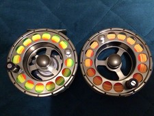 Airflo T7 Salmon Fly Fishing Reel Large Arbor # 7/9, spare spool, lines & pouch