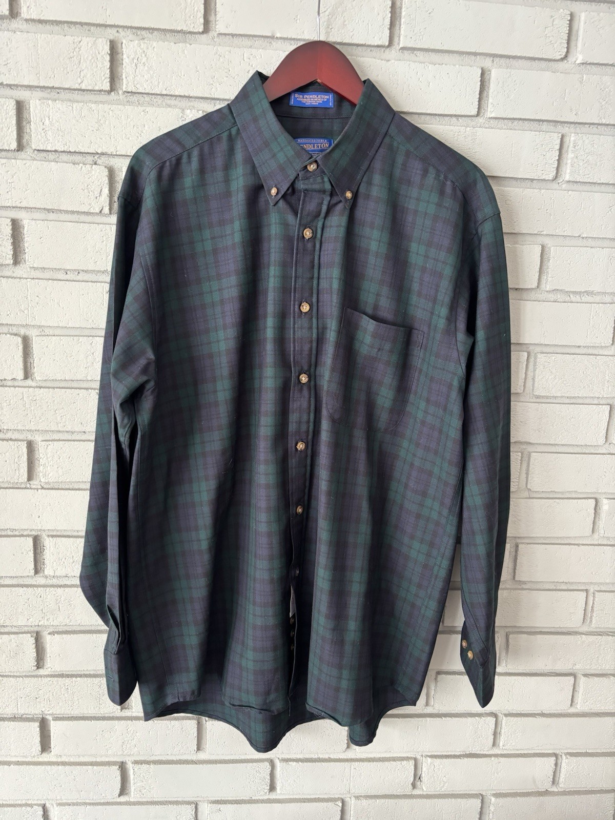 Pendleton Sir Pendleton Shirt Button Up 100% Wool… - image 2
