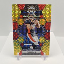 2023 Mosaic Tim Tebow #71 Red Yellow Choice Fusion /80 Broncos