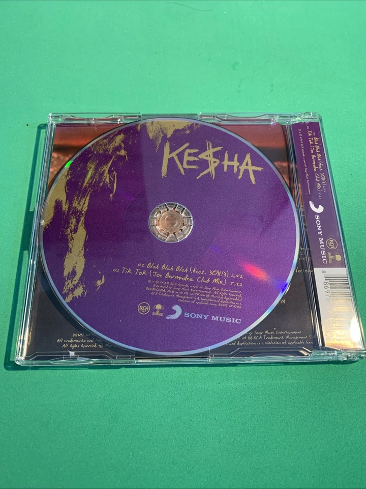 KESHA - Blah Blah Blah [FT. 3oh!3] (CD, 2010) 2 TRK IMPORT Single *VERY RARE* NM Foto 4 de 4