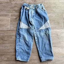 Vtg 80s 90s GUESS Georges Marciano Kids Jeans 6 Striped Panel Pleated USA Made
