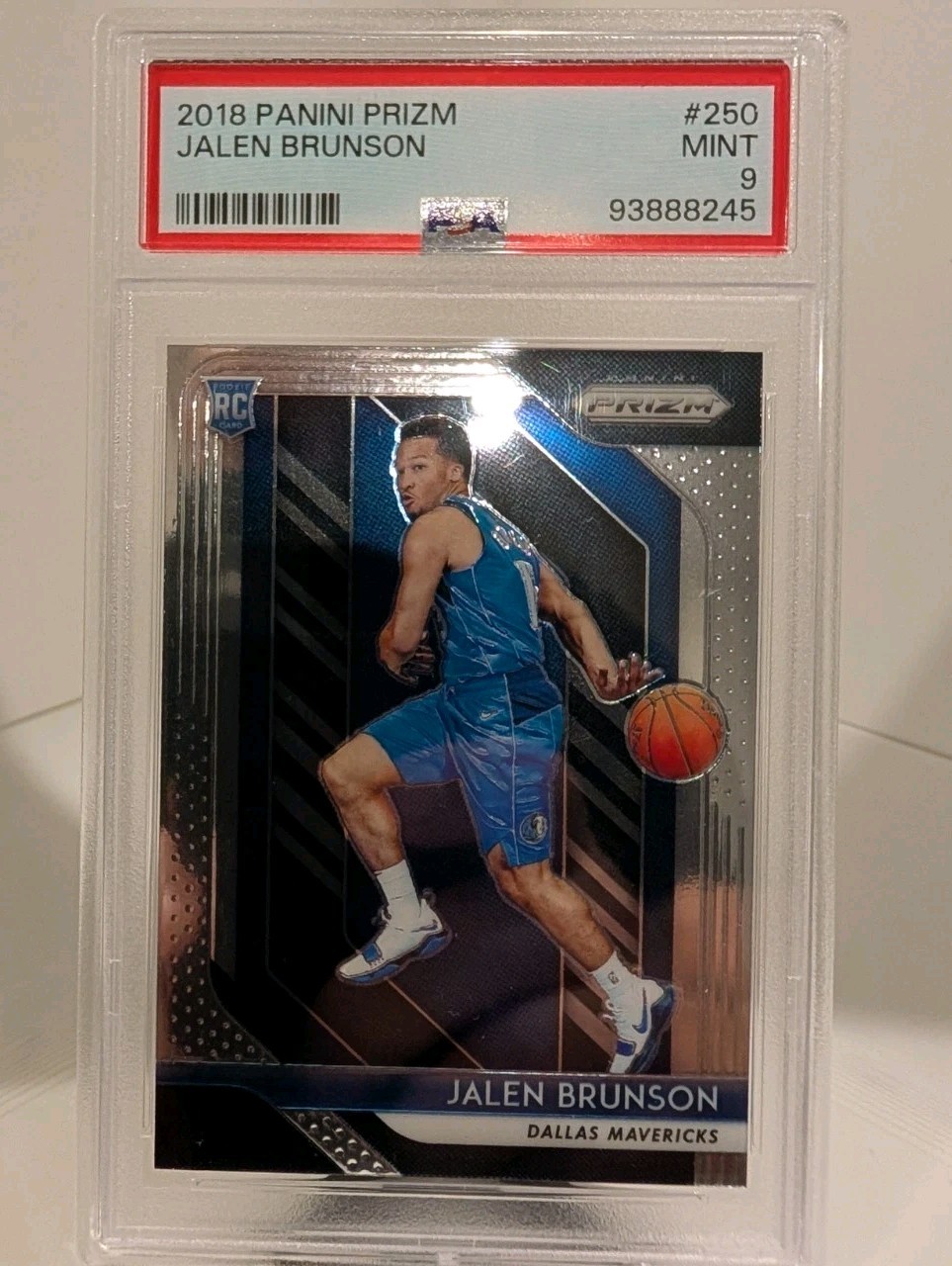 2018 Panini Prizm Jalen Brunson #250 Silver Prizm RC - PSA 9 Mint