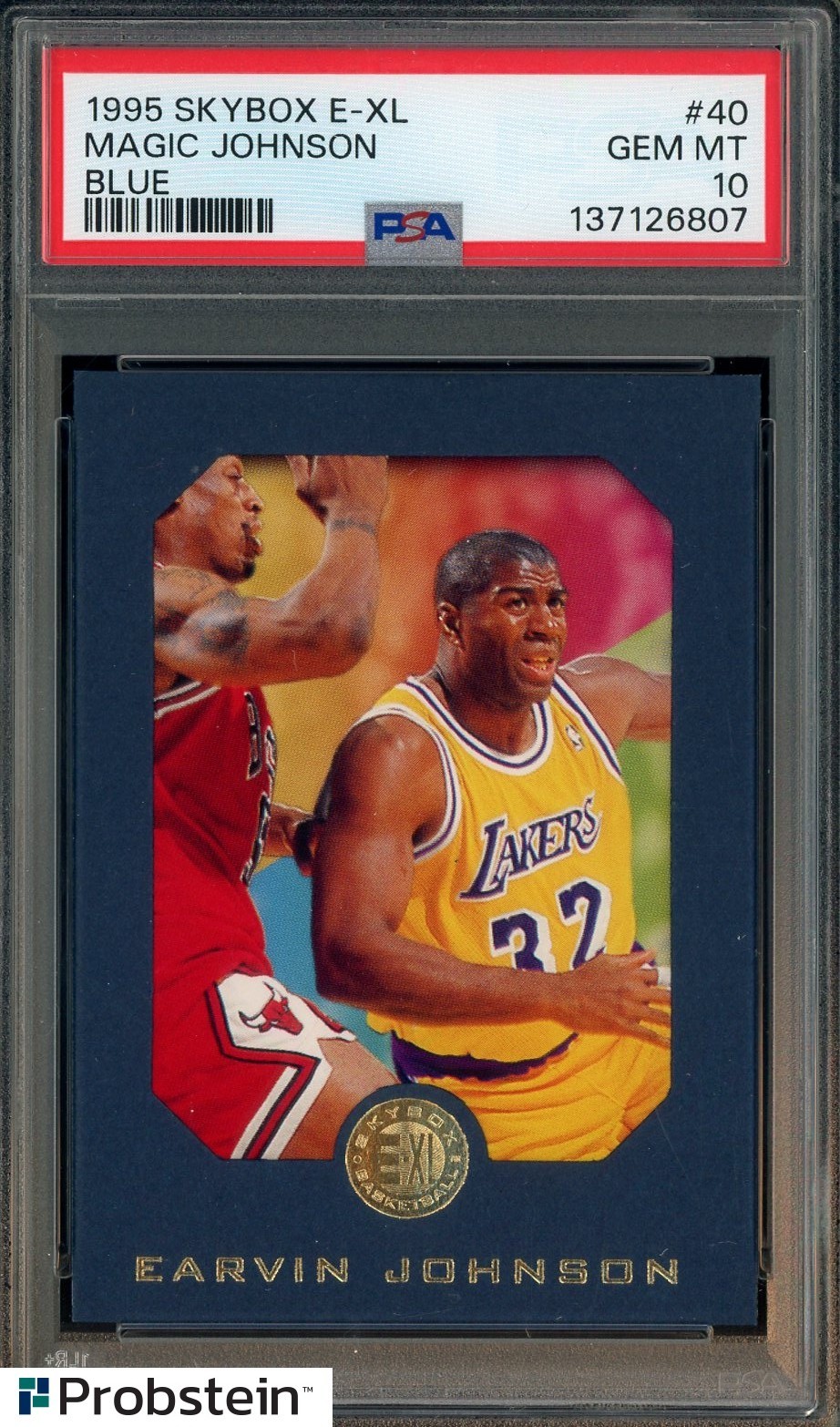 1995 Skybox E-XL #40 Magic Johnson PSA 10 Blue HOF Lakers
