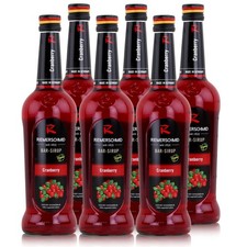 Riemerschmid Bar-Sirup Cranberry 0,7L - Cocktails Milchshakes (6er Pack)